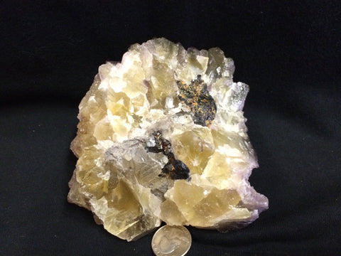 Fluorite with Galena and Pyrite